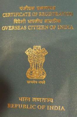 Certificate of Registraion: Overseas Citizen of India Certificate of Registraion: Overseas Citizen of India