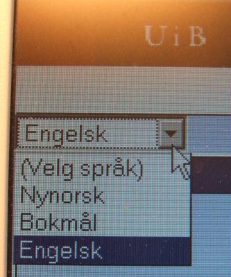 Sprachauswahl auf den Seiten der Universitaet Bergen Sprachauswahl auf den Seiten der Universitaet Bergen