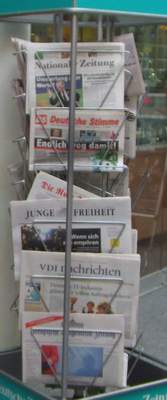 Zeitungsständer in Marzahn mit allerhand rechten Zeitungen. Zeitungsständer in Marzahn mit allerhand rechten Zeitungen.